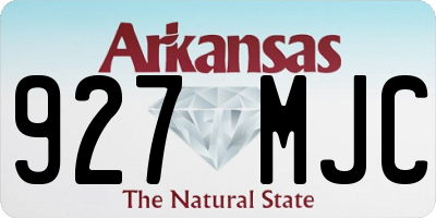 AR license plate 927MJC