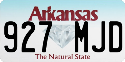 AR license plate 927MJD