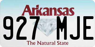 AR license plate 927MJE
