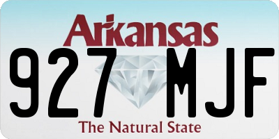 AR license plate 927MJF