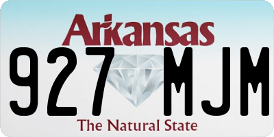 AR license plate 927MJM