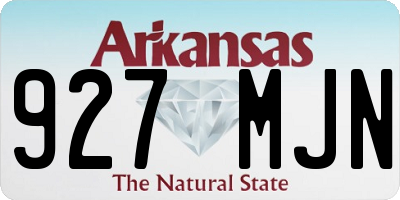 AR license plate 927MJN