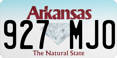 AR license plate 927MJO