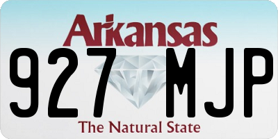 AR license plate 927MJP