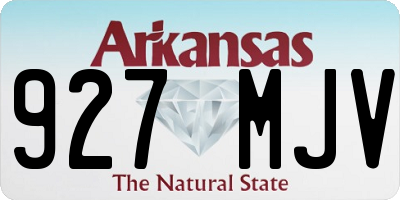AR license plate 927MJV