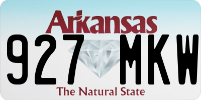 AR license plate 927MKW