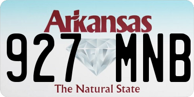 AR license plate 927MNB