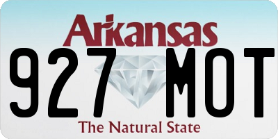 AR license plate 927MOT