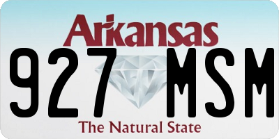 AR license plate 927MSM