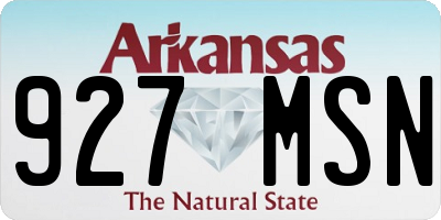 AR license plate 927MSN