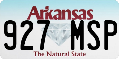 AR license plate 927MSP