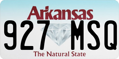 AR license plate 927MSQ