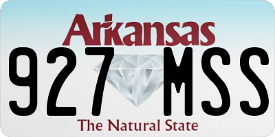 AR license plate 927MSS