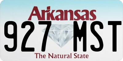 AR license plate 927MST