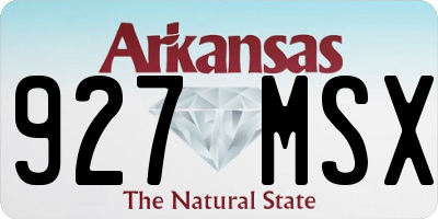 AR license plate 927MSX