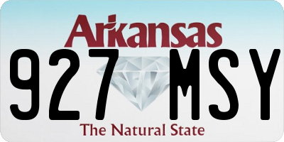 AR license plate 927MSY