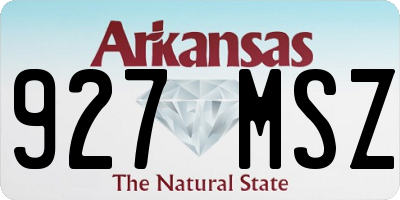 AR license plate 927MSZ