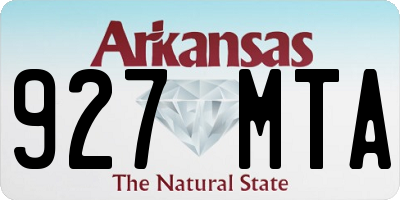AR license plate 927MTA