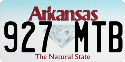 AR license plate 927MTB