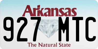 AR license plate 927MTC