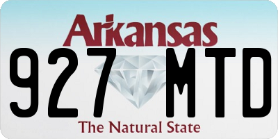 AR license plate 927MTD