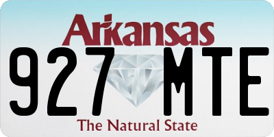 AR license plate 927MTE