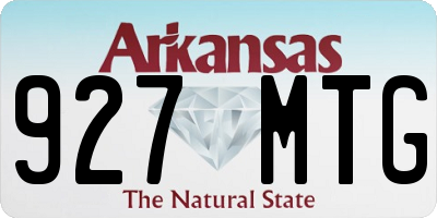 AR license plate 927MTG