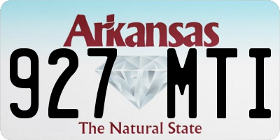 AR license plate 927MTI