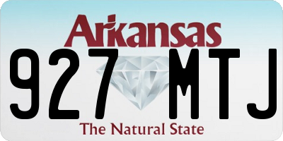 AR license plate 927MTJ