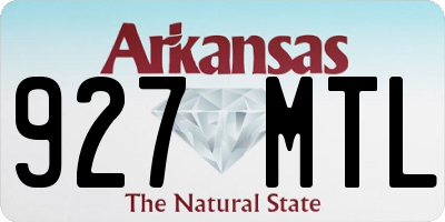 AR license plate 927MTL