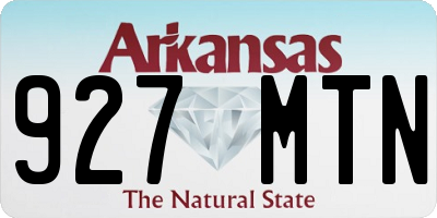 AR license plate 927MTN