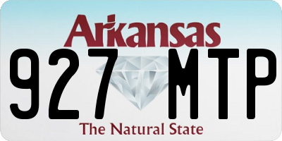 AR license plate 927MTP