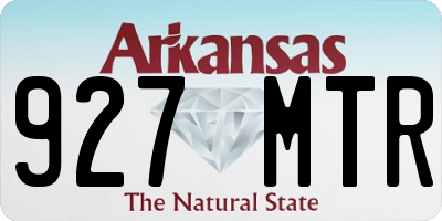 AR license plate 927MTR