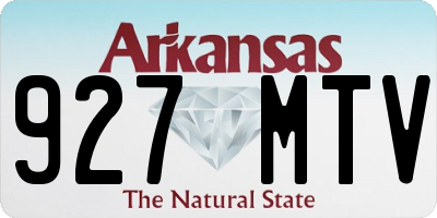 AR license plate 927MTV