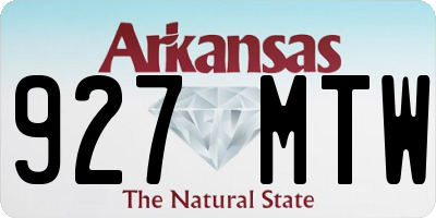 AR license plate 927MTW
