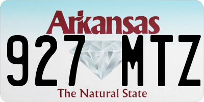 AR license plate 927MTZ