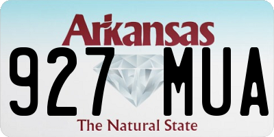 AR license plate 927MUA