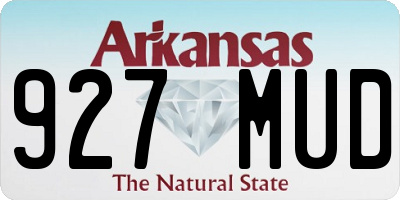 AR license plate 927MUD