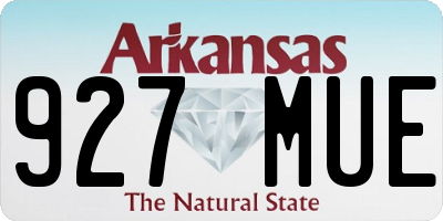 AR license plate 927MUE