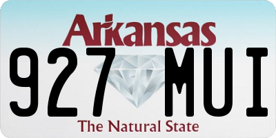 AR license plate 927MUI