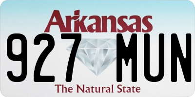 AR license plate 927MUN