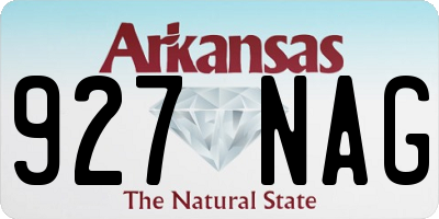 AR license plate 927NAG