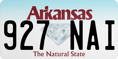 AR license plate 927NAI