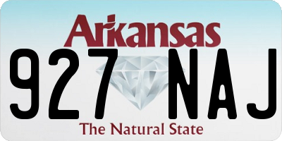 AR license plate 927NAJ