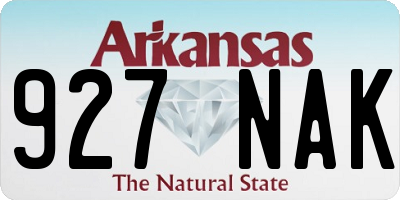 AR license plate 927NAK