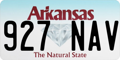 AR license plate 927NAV
