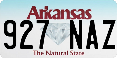 AR license plate 927NAZ