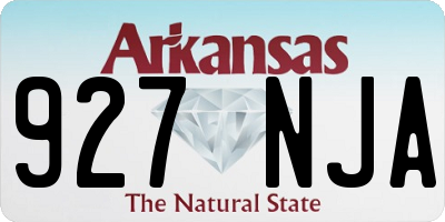 AR license plate 927NJA