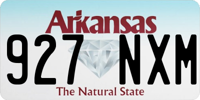 AR license plate 927NXM
