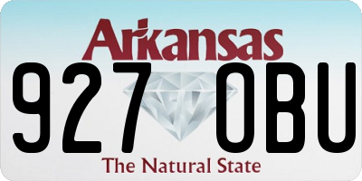 AR license plate 927OBU